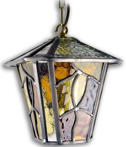 Leaded lantern hanging pendant - leaded,
