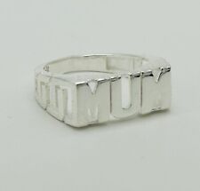 Solid 925 Sterling Silver Mum Ring Lady Pinky Mother Band All Size Brand New