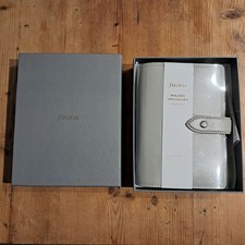 Filofax Malden Antiqued Leather Personal Organiser Stone Uni Work Planner