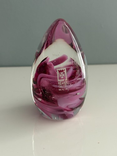 Vintage mdina glass - mdina, egg