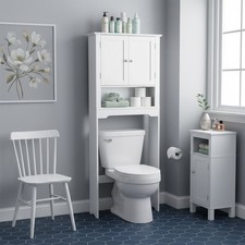 White Over Toilet Storage