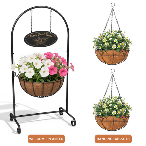 Metal hanging baskets garden - metal,
