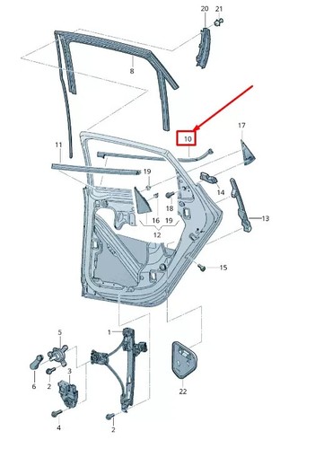Seat leon rear right door - rear,