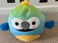 Original Squishmallows Bird Plush Soft Toy blue green yellow Kelly Toy