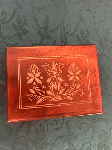 Small wooden box with - wooden,