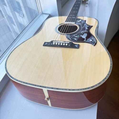Wooden natural acoustic guitar - wooden,