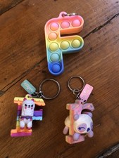 Letter 'F' Bag charms / key rings x3 Smiggle Fidget