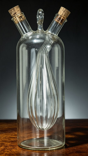 Vintage glass vinette - glass, bottle