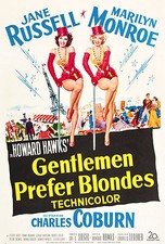 A3/A4 SIZE - Gentlemen Prefer Blondes Marilyn Monroe Film Vintage Movie Poster
