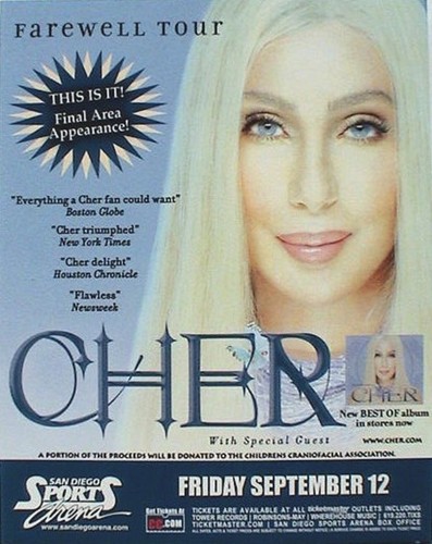 Cher 2004 farewell tour - cher, tour"