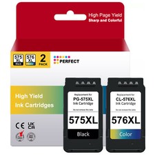 PG-575XL CL-576XL Ink Cartridges for Canon PIXMA TS3550i TS3551i TR4750i TR4751i