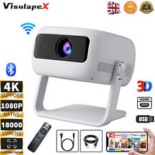 4K Projector 18000LMS 1080P 3D 5G WiFi Bluetooth Video Home Theater 230" Display