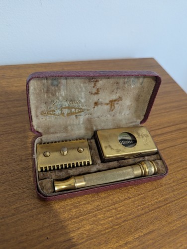 Vintage gillette razor gold - gillette,