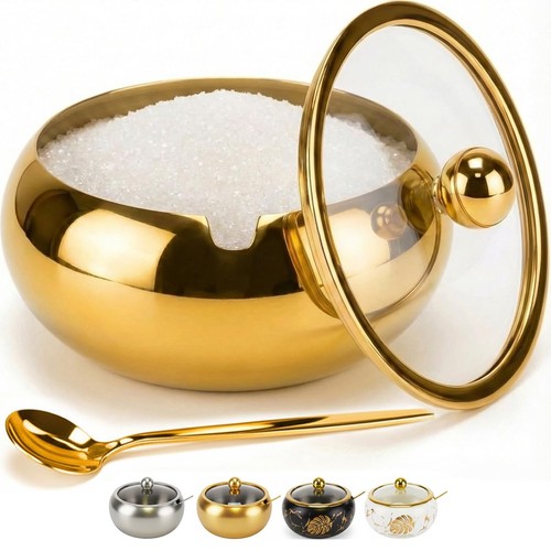 15oz sugar bowl with glass - 15oz,