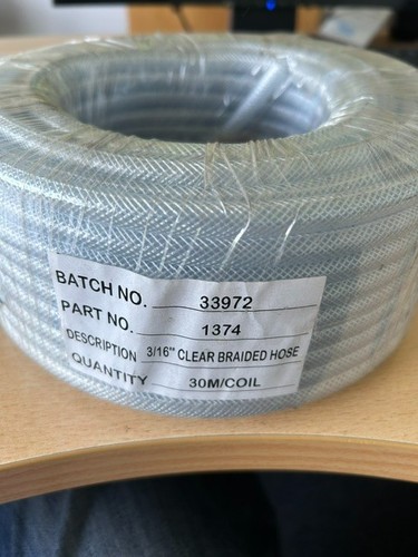 Swp clear nylon braided - 3/16",