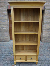 Solid Oak Bookcase  190cm x 80cm. Oak Furnitureland