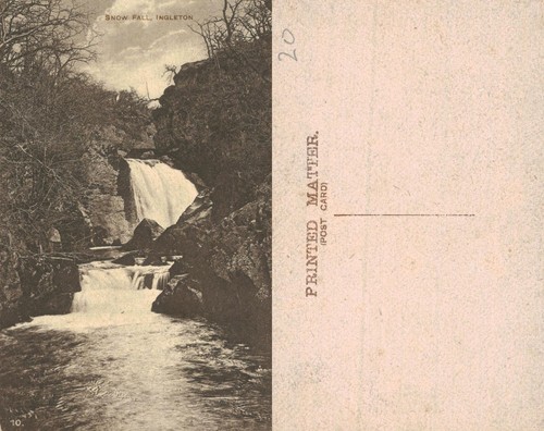 Vintage postcard snow - postcard, fall