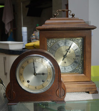 Large HERMLE triple chime mantel clock. Westminster, Whitt,  StMichael SEE VIDEO