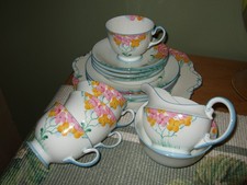 Aynsley Hand Painted 15 Piece Vintage Tea Set