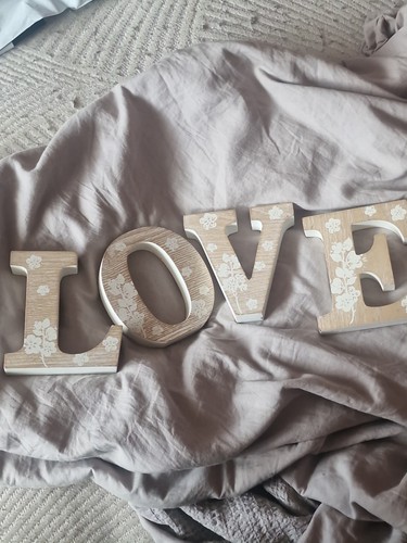 Wooden love sign - wooden,