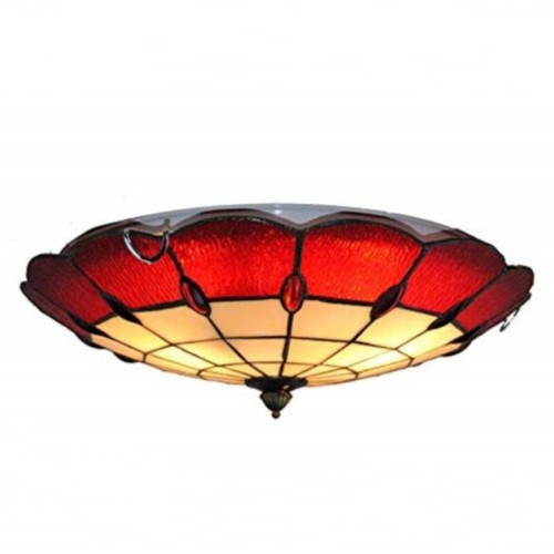 Tiffany stained bowl shade - tiffany,