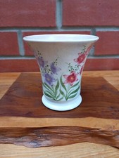 Vintage Signed E Radford Vase Hand Painted Floral Pattern  10cm Tall