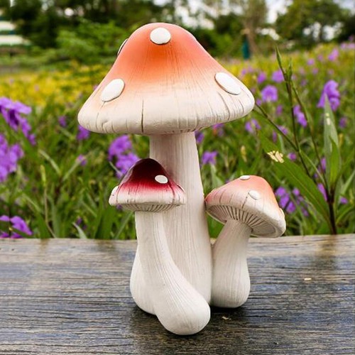 Garden mushroom statue - garden,