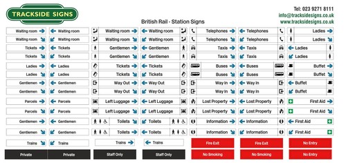 British rail station signs - station,