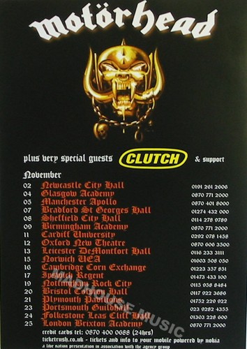 Motorhead tour flyer clutch - tour, w/