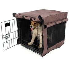 Dog Pet Cage Crate Cover 5 sizes Waterproof Heavy Duty Chocolate Brown