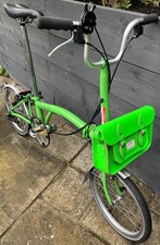Brompton M3L folding bicycle in rare Apple Green + Satchel Bag - Leisure Used