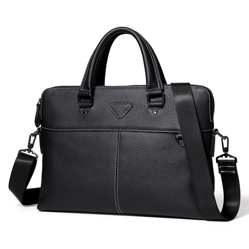 Men genuine leather briefcase - genuine,