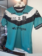 Hull Fc Retro Womans Rugby League Shirt Size Large, Blue, P2P 21 Inc