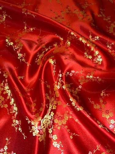 Mtr red gold floral blossom - floral,