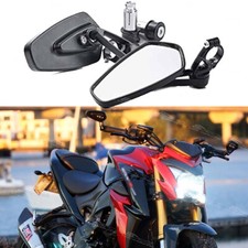 Motorcycle 7/8" Bar End Rearview Side Mirrors For Suzuki GSX GSX-S GSX-R Street
