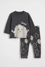 H&M BOYS 12M  GRAY JERSEY LONG