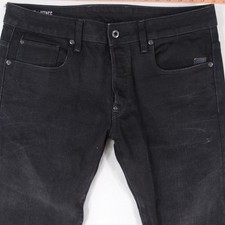Mens G-Star ATTACC STRAIGHT Stretch Straight Black Jeans W34 L32