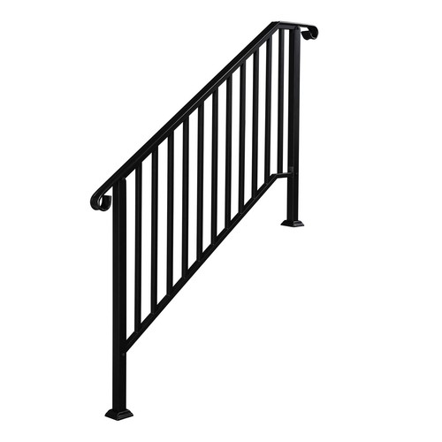 Wrought iron stair handrail - iron,