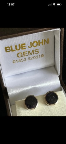 Blue john gems silver mounted - blue,