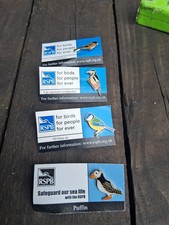 4 RSPB Pin Badges on card inc