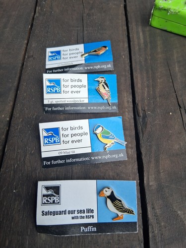 Rspb pin badges - 4, card