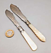 2 Vintage Engraved EPNS Butter