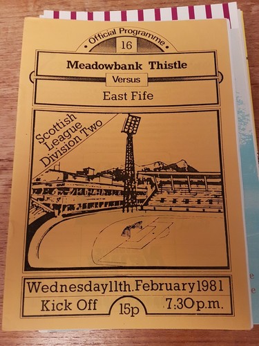 1980 meadowbank thistle - meadowbank,