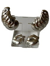 Lot 3 Pair Vtg Monet Ribbed