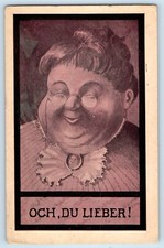 c1910's Fat Woman With Glasses