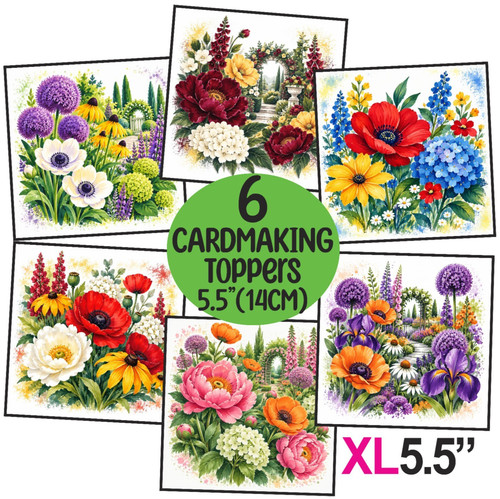 Floral garden card - 6,