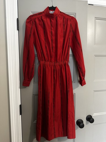 Vintage lanvin shirtdress - lanvin, red