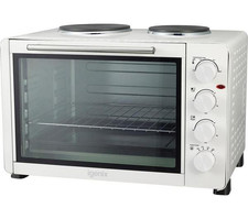 Igenix IG7145 Mini Oven with Double Hotplate Hob & Baking Tray 45L 1500w White