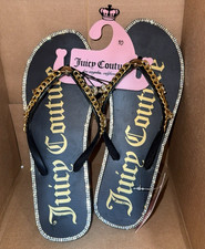 Juicy Couture BLACK Flip Flops