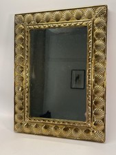 Art Deco 1930s Brass Framed Shell Mirror
